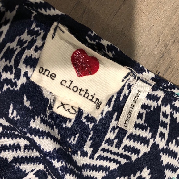 SOLD! One Clothing Black and Teal Patterned Tank. - Picture 3 of 3